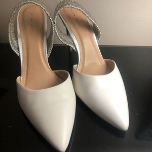 Pure Navy sling back pumps